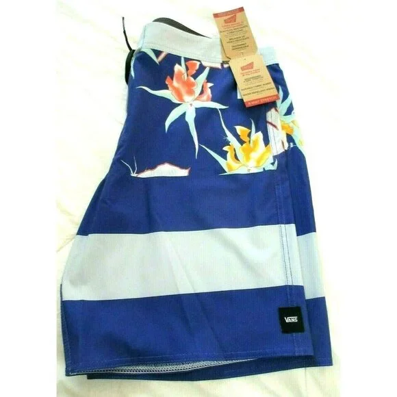 Vans Men's Era 4 Way Stretch Board shorts Purple Grey Floral Print NWT Free Ship - Picture 4 of 6